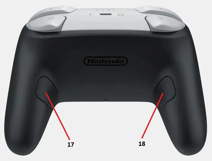 Nintendo Switch 2 Proコントローラー 裏側 ボタン名称
