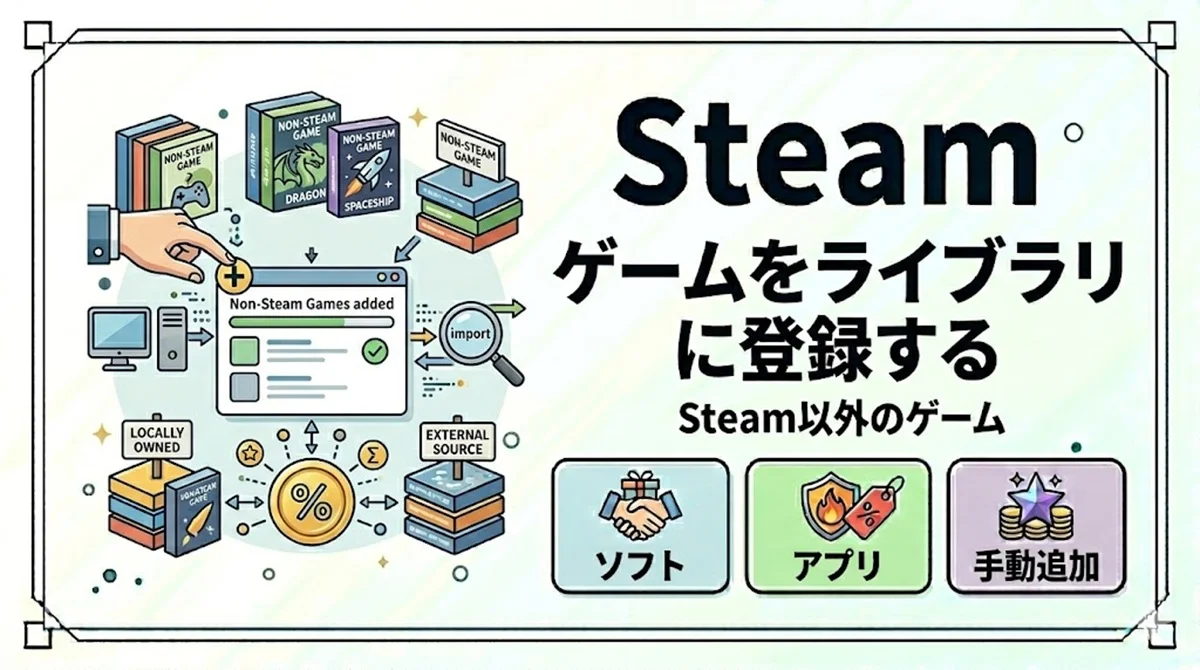 Steam以外のゲームをSteamライブラリに登録する方法