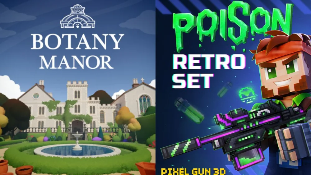 Botany ManorとPixel Gun 3D - Poison Retro Set