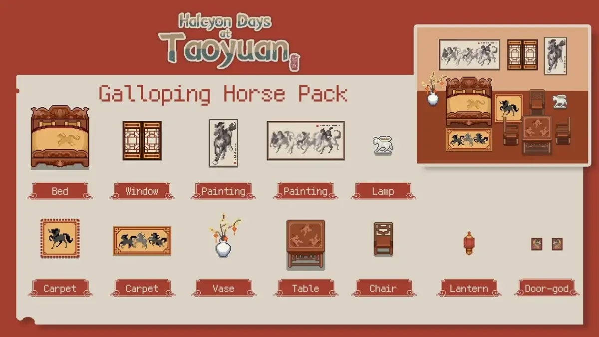 Halcyon Days at Taoyuan - Galloping Horse Pack