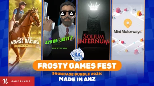 HumbleのFrosty Games Fest Showcase Bundle 2026: Made in ANZが11本19.8ドルで販売されている情報