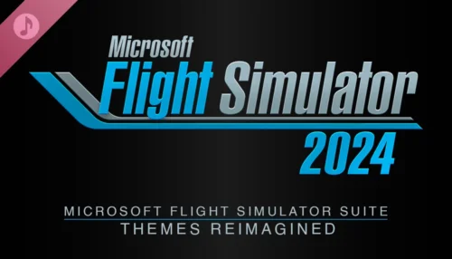 Steamで無料配布中の『Microsoft Flight Simulator 2024』サウンドトラックの公式タイトルロゴと音符アイコン