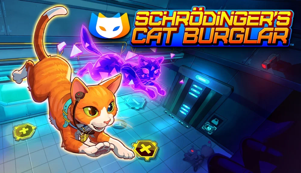 ゲーム『Schrodinger's Cat Burglar（シュレディンガーズ・キャット・バーグラー）』のメインビジュアル