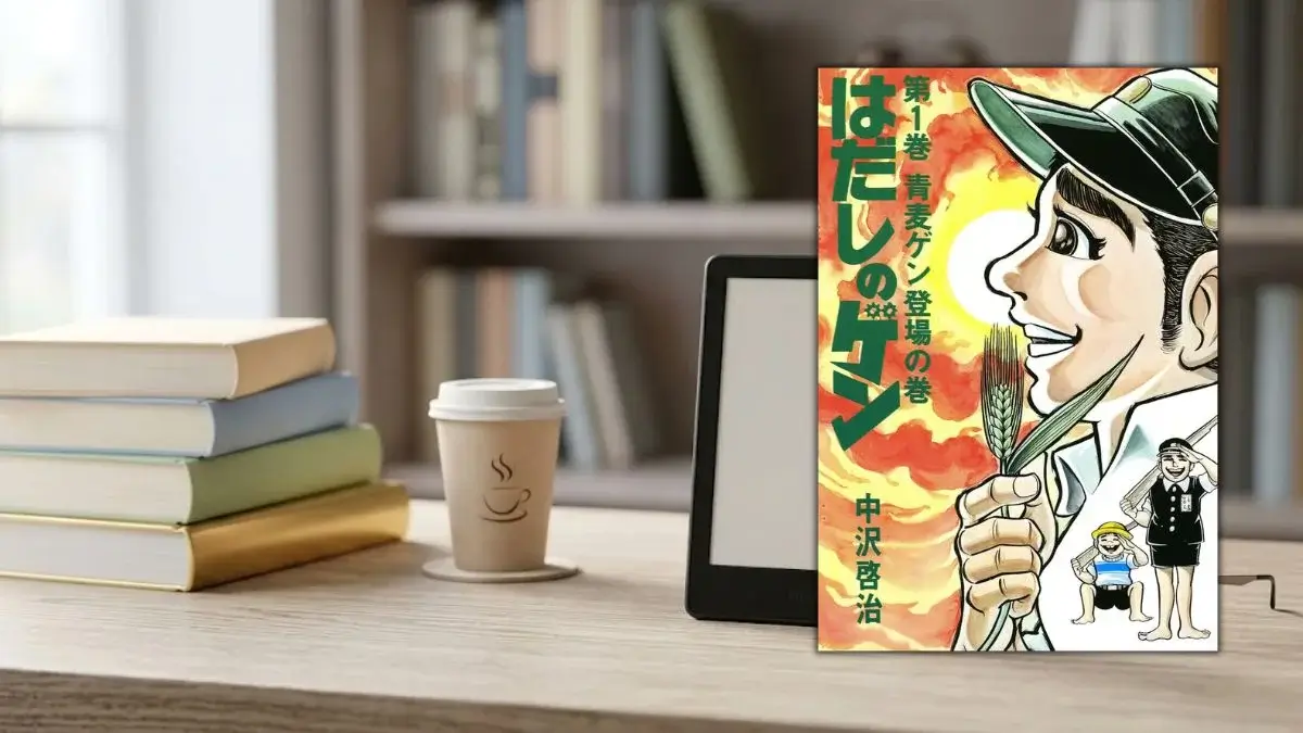 Kindle平和特集2026のアイキャッチ画像。マンガ『はだしのゲン』の書影