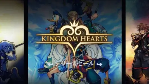 Steamの『KINGDOM HEARTS(キングダム ハーツ)シリーズセール』バナー画像とソラやドナルド、グーフィーのイラスト