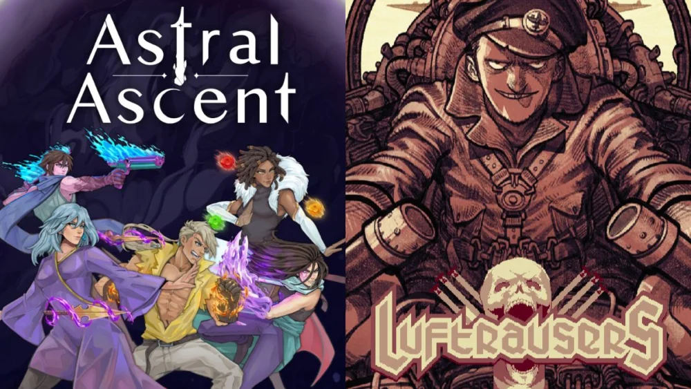 Epic Games Storeで無料配布中の『Astral Ascent』と『Luftrausers』の2作品が左右に並んだバナー画像
