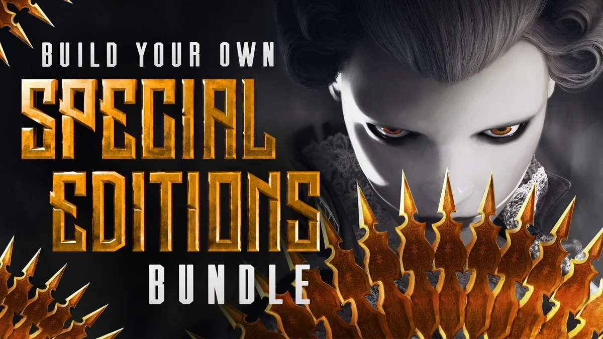 Fanaticalの『Build Your Own Special Editions Bundle 2026年9月版』バナー画像とSteelrisingのキャラクターイラスト