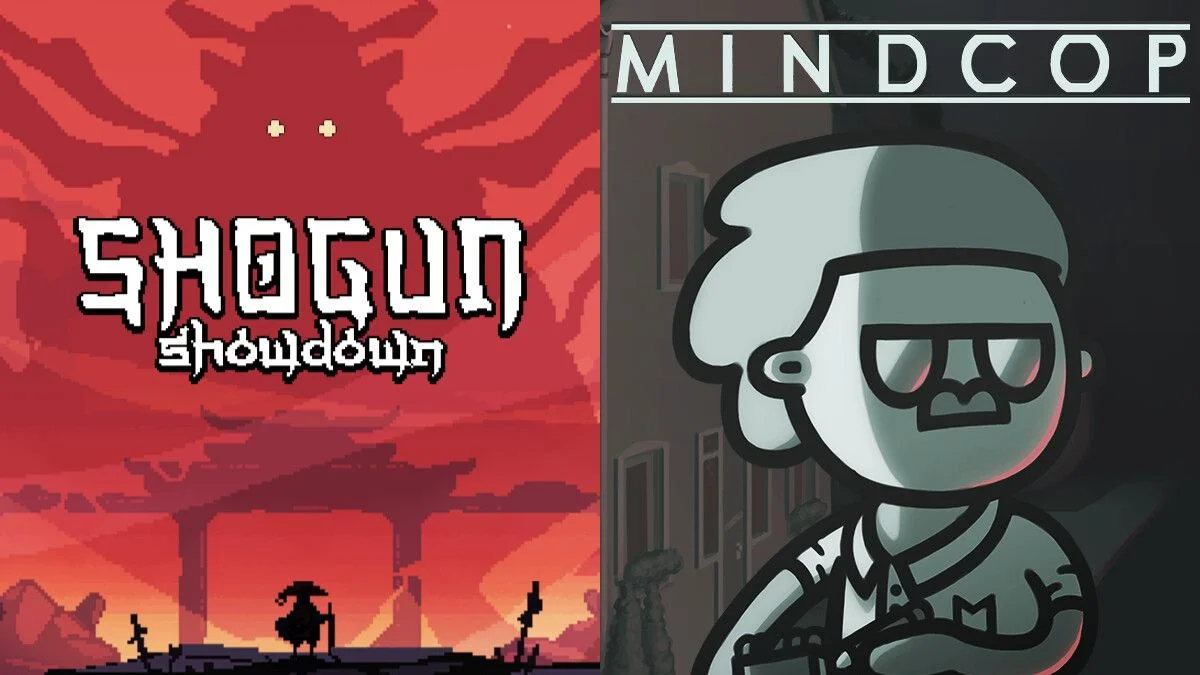 Epic Games Storeで無料配布中の『Shogun Showdown』と『Mindcop』のタイトルロゴおよびゲームパッケージ画像