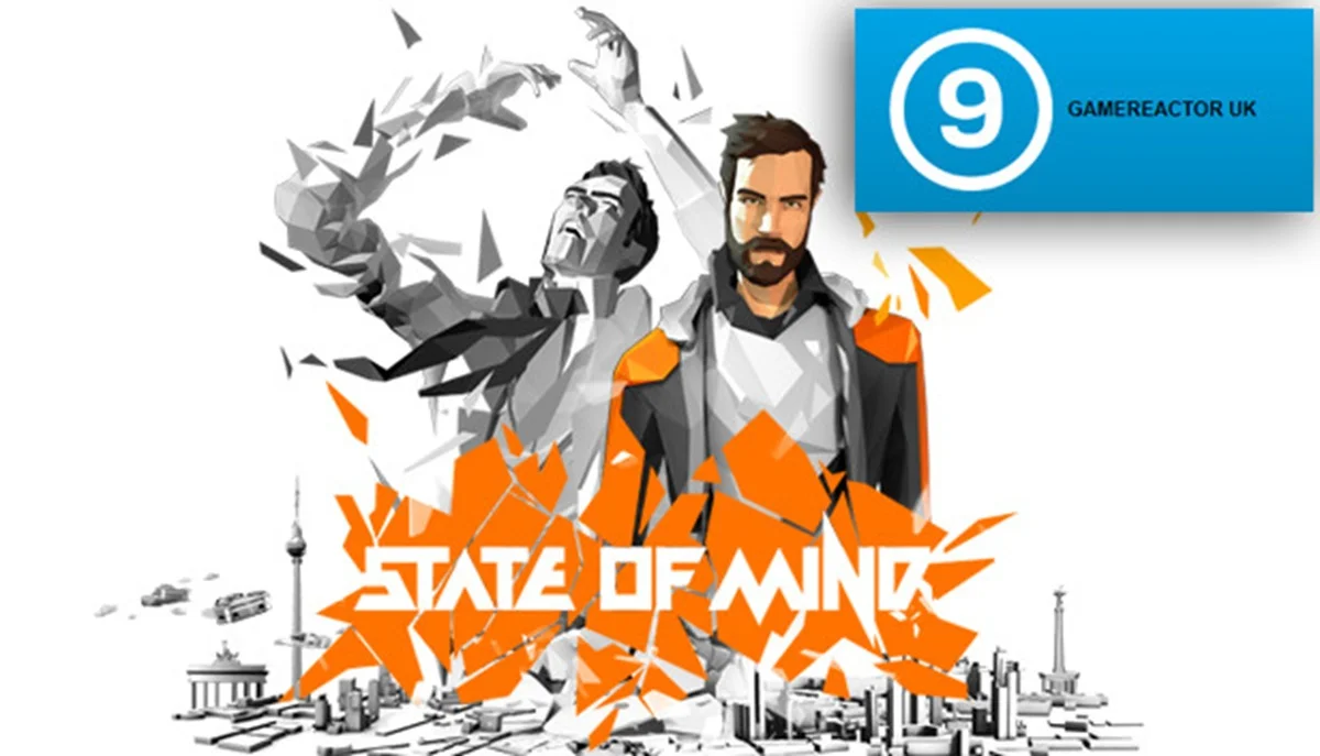 GOG.comで無料配布中のサイバーパンクゲーム『State of Mind』のタイトルロゴとローポリゴンイラスト