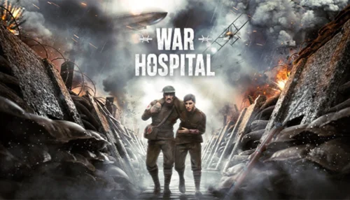 Amazon Luna（Prime Gaming）で無料配布中のゲーム『War Hospital』のタイトルロゴと負傷兵を抱える救護兵のイラスト